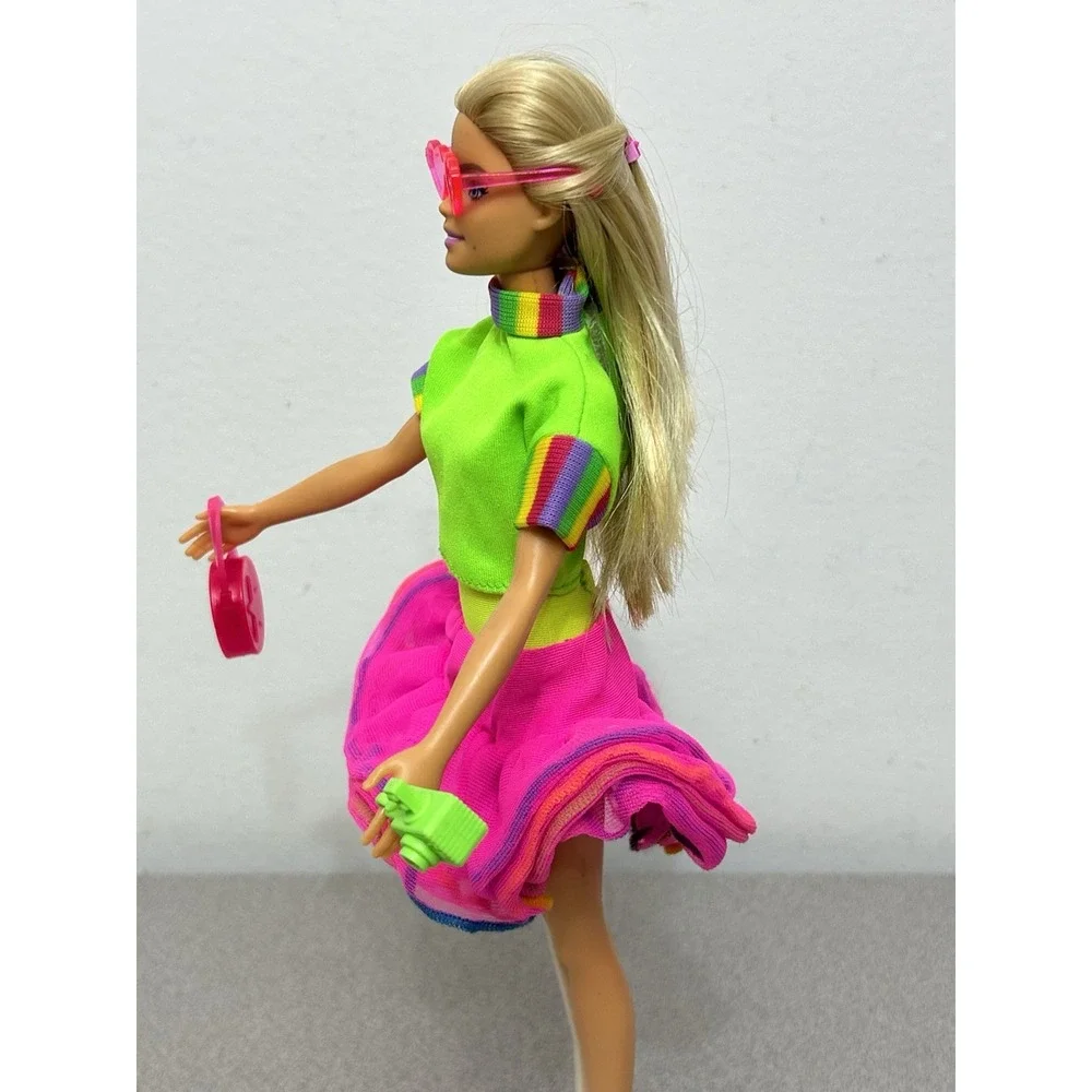 Barbie Outfit, Lime Green Jacket With Colorful Tutu Skirt, Top And More, NO DOLL
